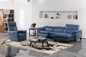 3 Colors Leather Sofa with Recliner Mechanism