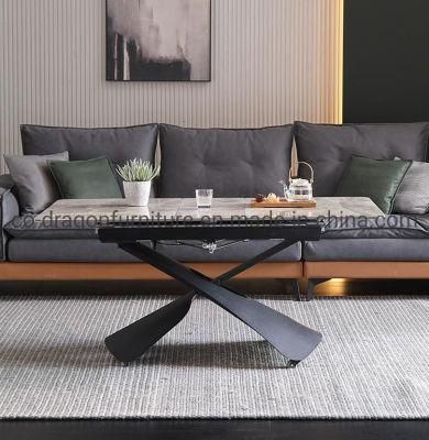 Modern Functional Coffee Table for Home Furniture with Marble Top