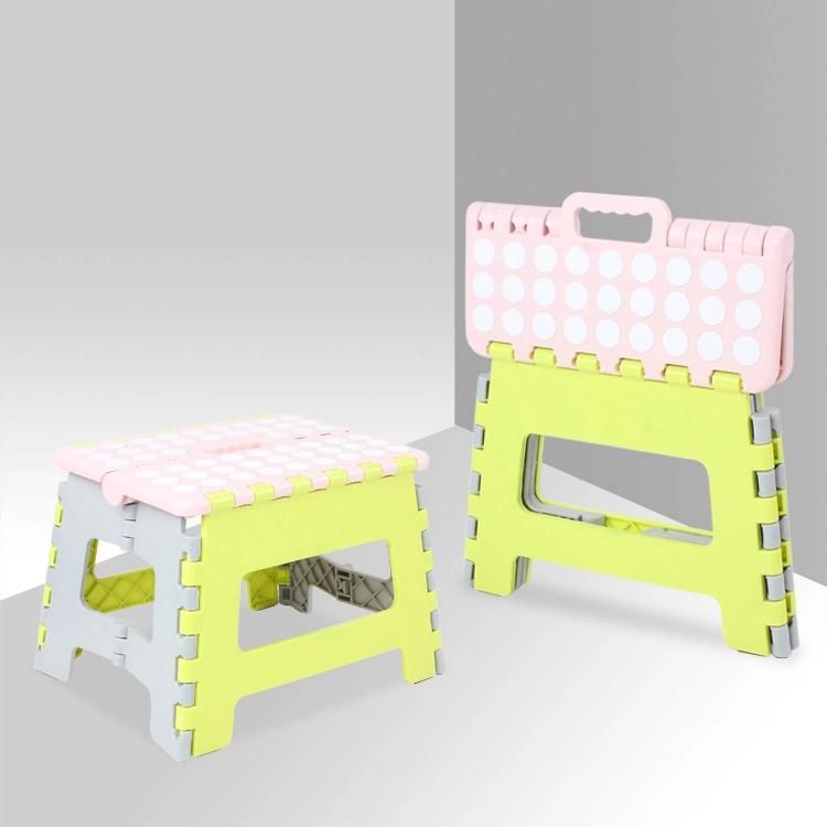 22 High Polka DOT Three-Color Folding Plastic Stool