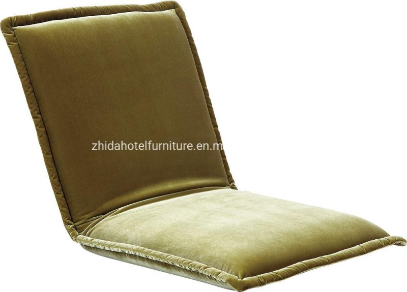 Fuctional Japan Style Restaurant Wooden Recliner Fabric Back Chair