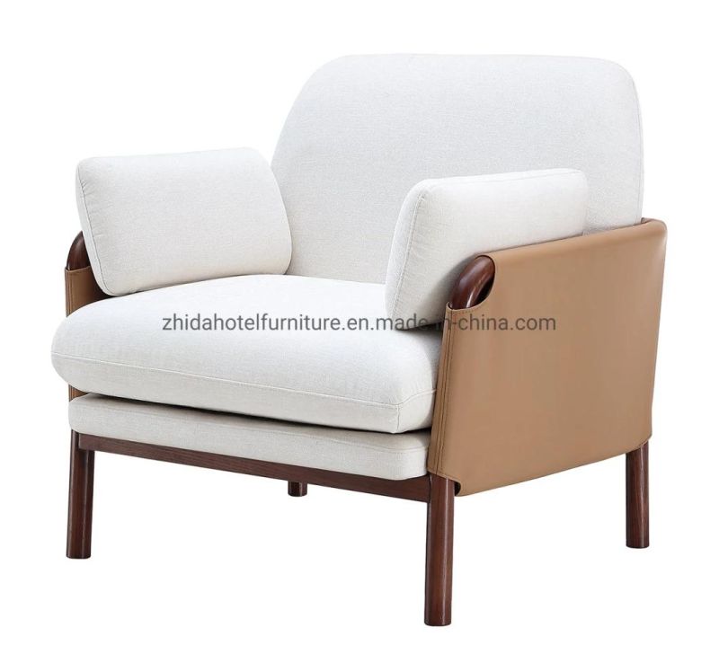Modern Wooden Armrest Living Room Furniture Hotel Restaurant Coffee Shop Chair