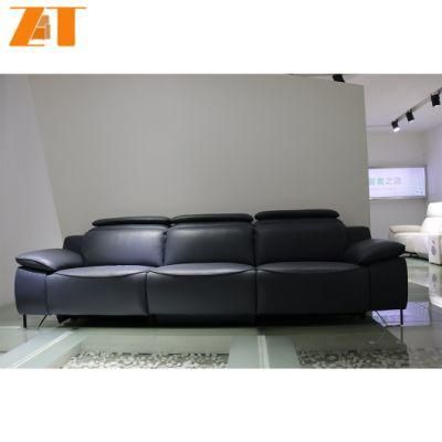 Nordic Popular Home Furniture Indoor Black Leather Sofa