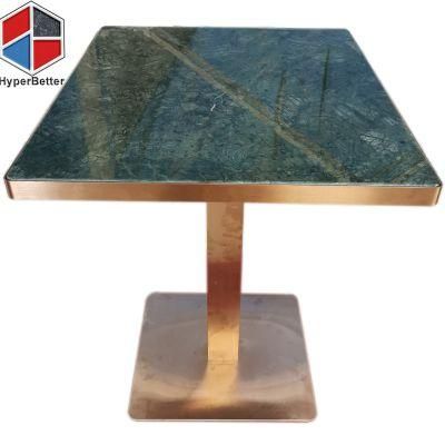 Modern Indian Green Square Marble Coffee Table