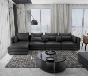 Fine Leather Made Light Luxury Sitting Room Sofa
