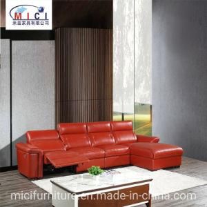 Modern Living Room Furniture L Shape Genuine Recliner Leather Sofa