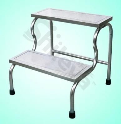 Hospital Medical Furniture Foot Stool (Double Steps) (SLV-D4018)