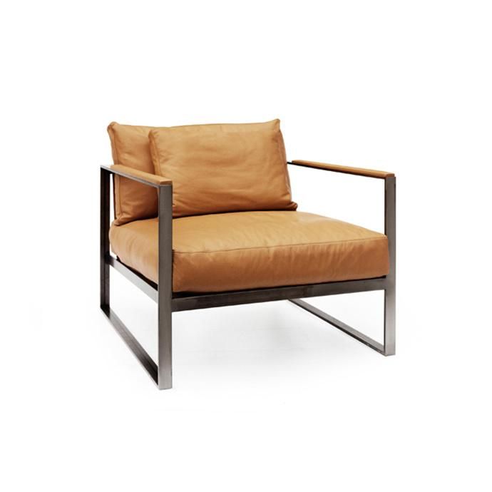 Monaco Lounge Chair Leather Single Sofa
