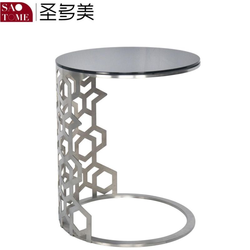 Modern Living Room Furniture Metal Glass End Table
