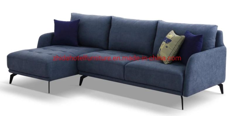 Apartment Modern Fabric Living Room L Shape Sectional Sofa for Home Use