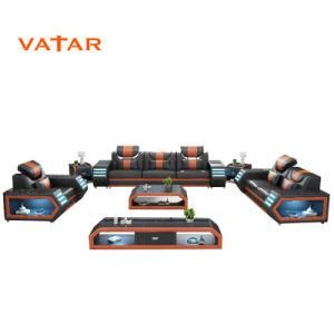 Italian Interior Design Leather Sofa with Modern Sectional Elegance Furniture Vatar Sofa VI911s-G