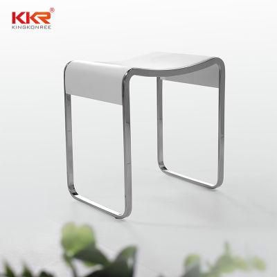 Moden Washroom Furniture Stainless Base Artificial Stone Shower Stools