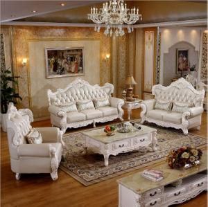 Antique Living Room Furniture Comfortable Leather Sofa E116