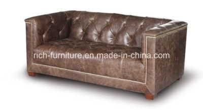 New Design Amercian Style Vintage Leather Sofa Living Room Sofa
