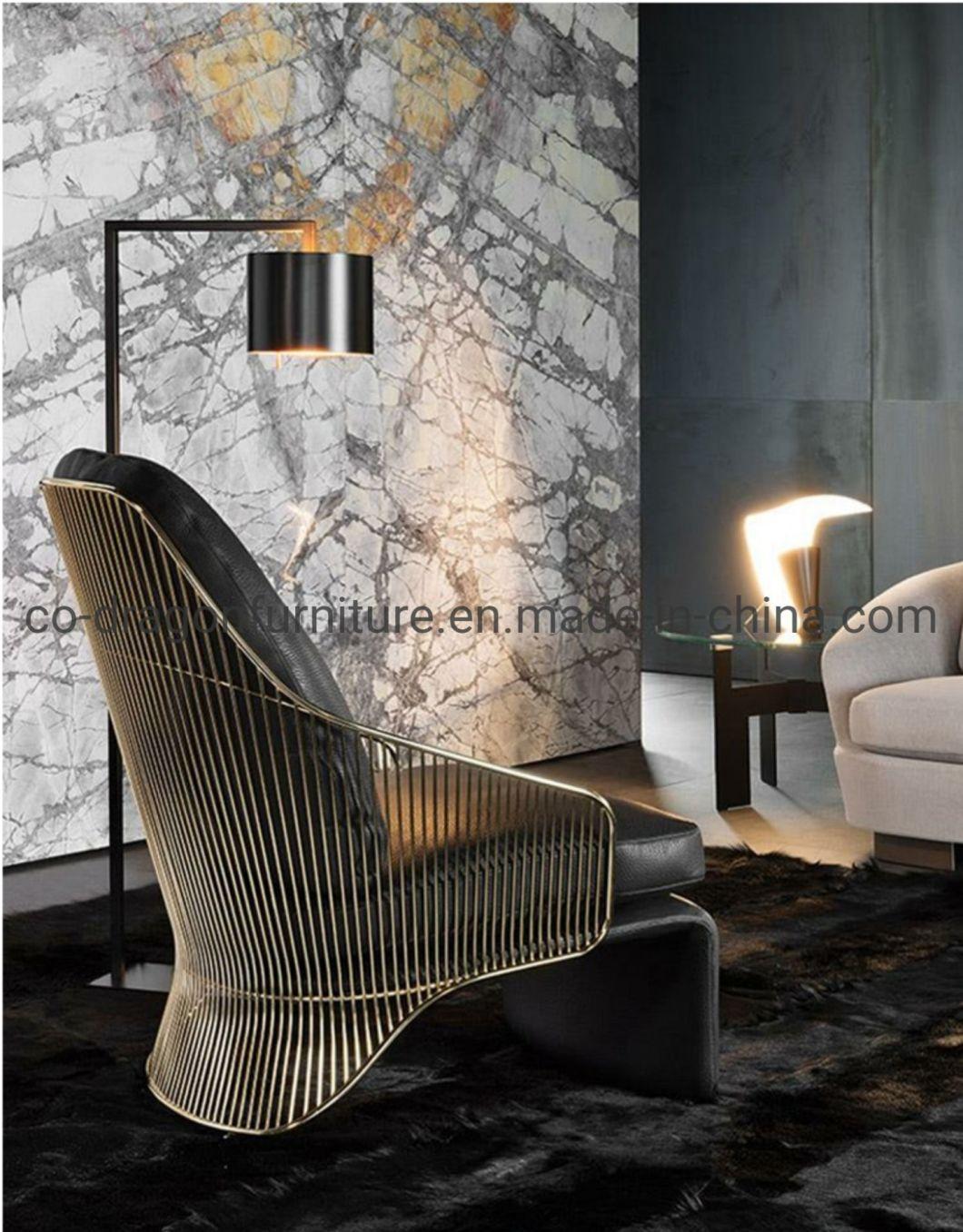 Luxury Stainless Steel Vetvel Living Room Furniture Leisure Sofa Chair