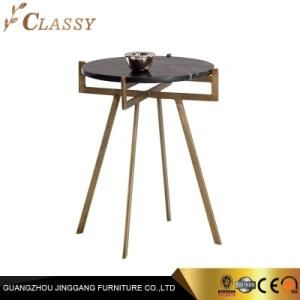 Luxury Design Home Furniture Modern Side Table Coffee Table with Black Marble Top