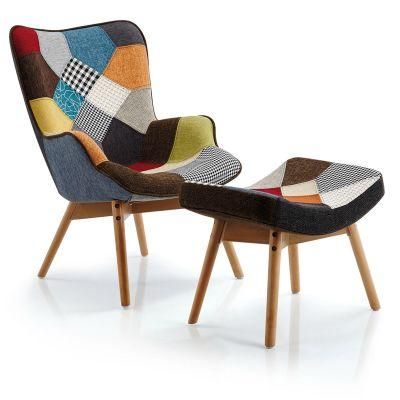 Modern Living Room Furniture Beech Wood Legs Fabric Sofa Chair