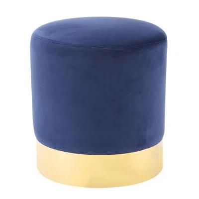 Europe Standard Velvet Pouffe Best Quality Fabric Stool for Living Room Amazon Velvet Ottoman Luxury Velvet Stool for Bedroom