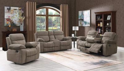 Jky Furniture Modern Design Technology Fabric Manual Recliner Sofa Set for (3+2+1) with Massage Function
