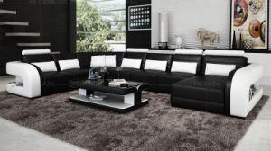 Brown Leather Modern Sectional Sofa Sofa Set 7 Seater Living Room Sofas