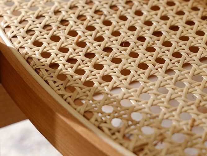 Made of Natural Solid Wood, Hand-Woven Rattan Coffee Table