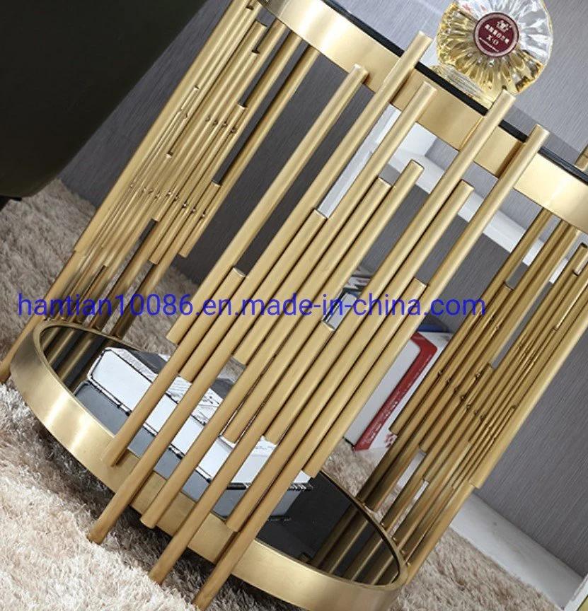 Round Stainless Steel Coffee Table Living Room Furniture Narrow Nordic Gold Side Table