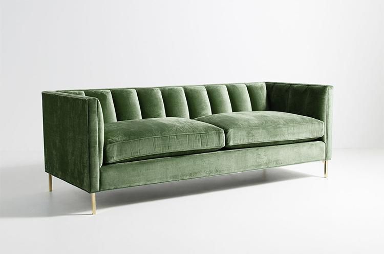 Modern Sofa I Shaped Small Space Comfortable Pure and Fresh and Green Living Room Couch