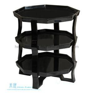 Chinese Style 3 Shelves Side Table with Shiny Lacque (DW-2134T)