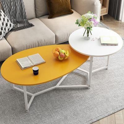 Modern Stylish Living Room Furniture Oval Marble Coffee Table
