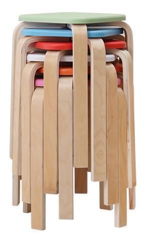 Variety of Stool Color Options, Wooden Furniture Square Stool