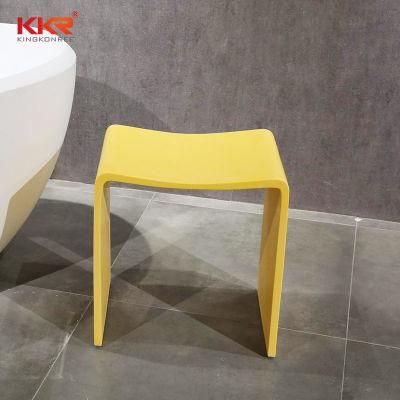 Colored Yellow Stool Hotel Bathroom Stone Shower Seat