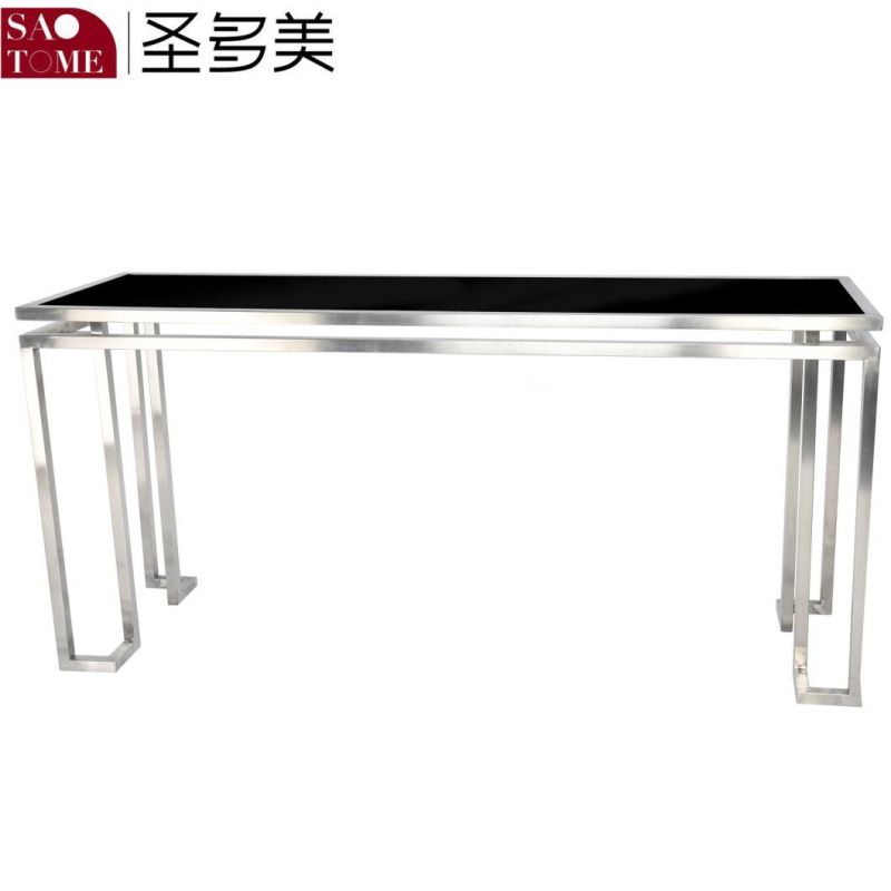 Modern Practical Living Room Furniture Stainless Steel Rectangular Coffee Table