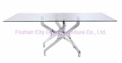 New Simple Home Furniture Kd Dining Table Stainless Steel Furniture