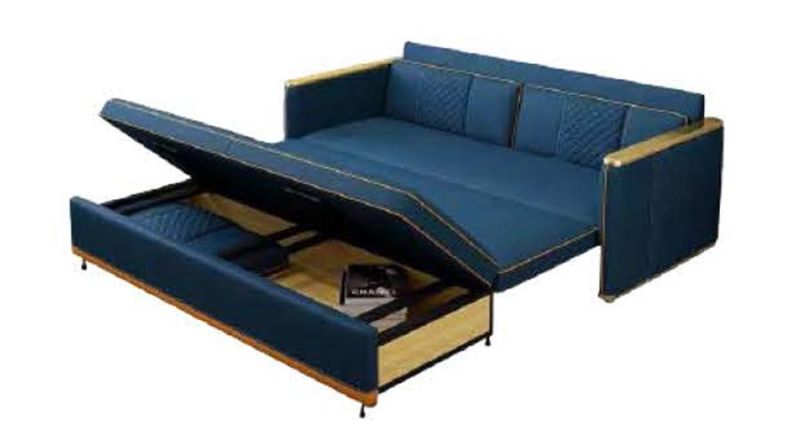 Modern Apartment Furniture Wooden Frame Folding Sofa Sectionals Three Seat Sofa Bed Living Room Factory Storage Fabric Sofa
