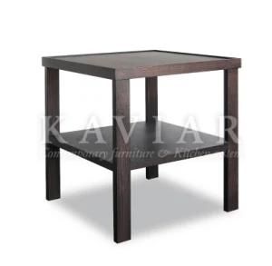 Kaviar Solid Oak Double-Deck Tea Table (TS110)