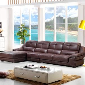 European Style L Shape Pure Leather Sofa for Home (956)