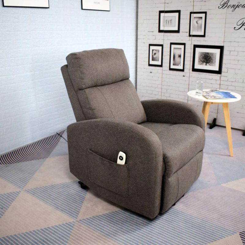 Jky Furniture Fabric Power Electric Lift Chair with Heating and Vibration Massage Function