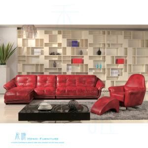 Modern Living Room Corner Leather Sofa for Home (HW-8185S)