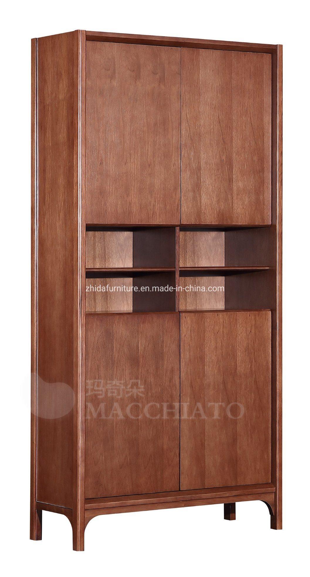 Zhida High-End Modern Home Furniture Solid Wood Wall Cabinet Villa Living Room Combination TV Stand
