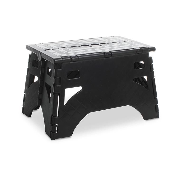 Black and White Super Firm Thick Folding Plastic Stool