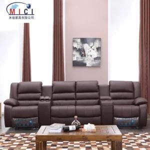 European Style Electric Recliner Sofa Home Cinema Leather Sofa