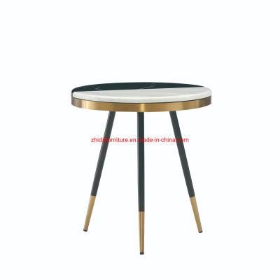 Hotel Furniture Modern Design Marble Top Round Corner Table