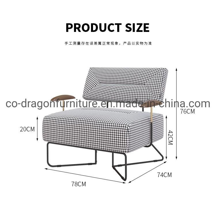 Nordic Style Modern Furniture Fabric Single Sofa Chair with Arm