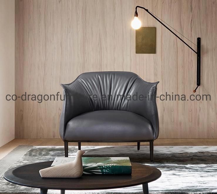 Fashion Simple Leisure Sofa Chair with Leather for Home Furniture