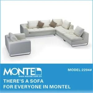 Modern Genuine Leather Corner Sofa Set Design