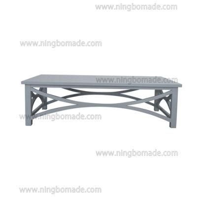 Classic Contemporary Interiors Furniture Pure White Poplar Wood Coffee Table