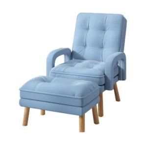 Design Modern Wooden Sofa Living Room Furniture Fabric Foldable Chair Single Tatami Cushion Sofas