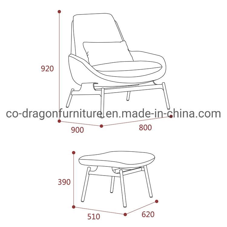 Modern Fashion Leisure Chair with Metal Legs for Home Furniture