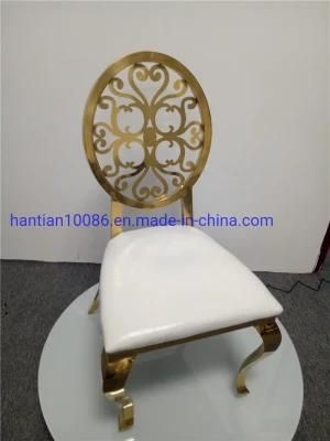 Stainless Steel Cover Round Back Luxury Wedding Chair Gold Living Room Chairs for Events