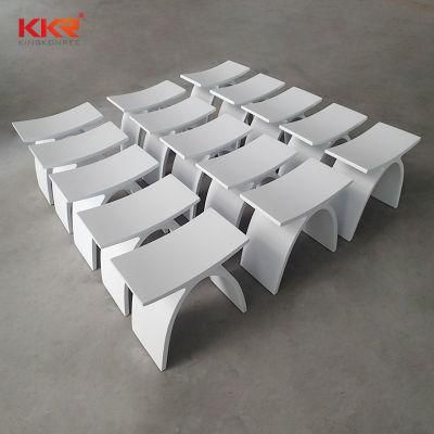 Modern Sanitary Ware Solid Surface Stone Shower Stool for Hotel Bathroom