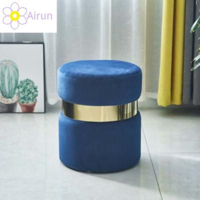 Modern Luxury Round Cube Ottoman Pouf Stool Ottoman Storage Bench